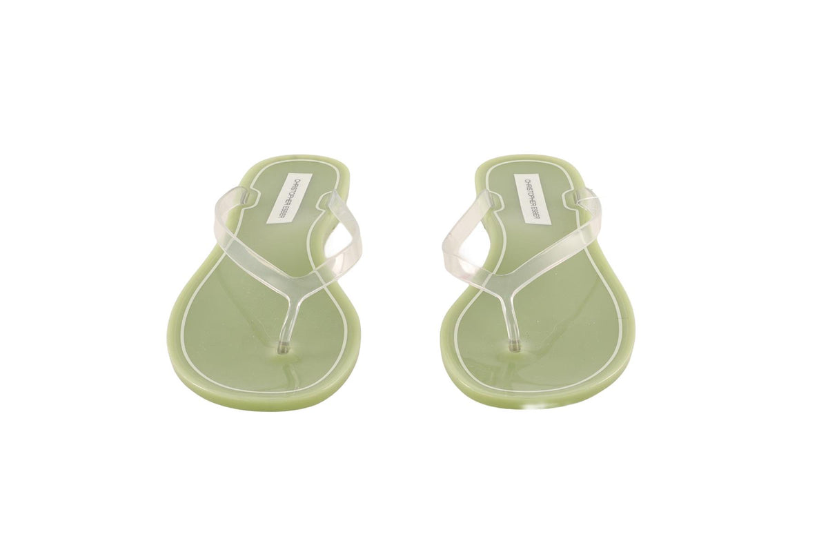 CHRISTOPHER ESBER GREEN RUBBER FLIP FLOPS EU 40 UK 7 US 10