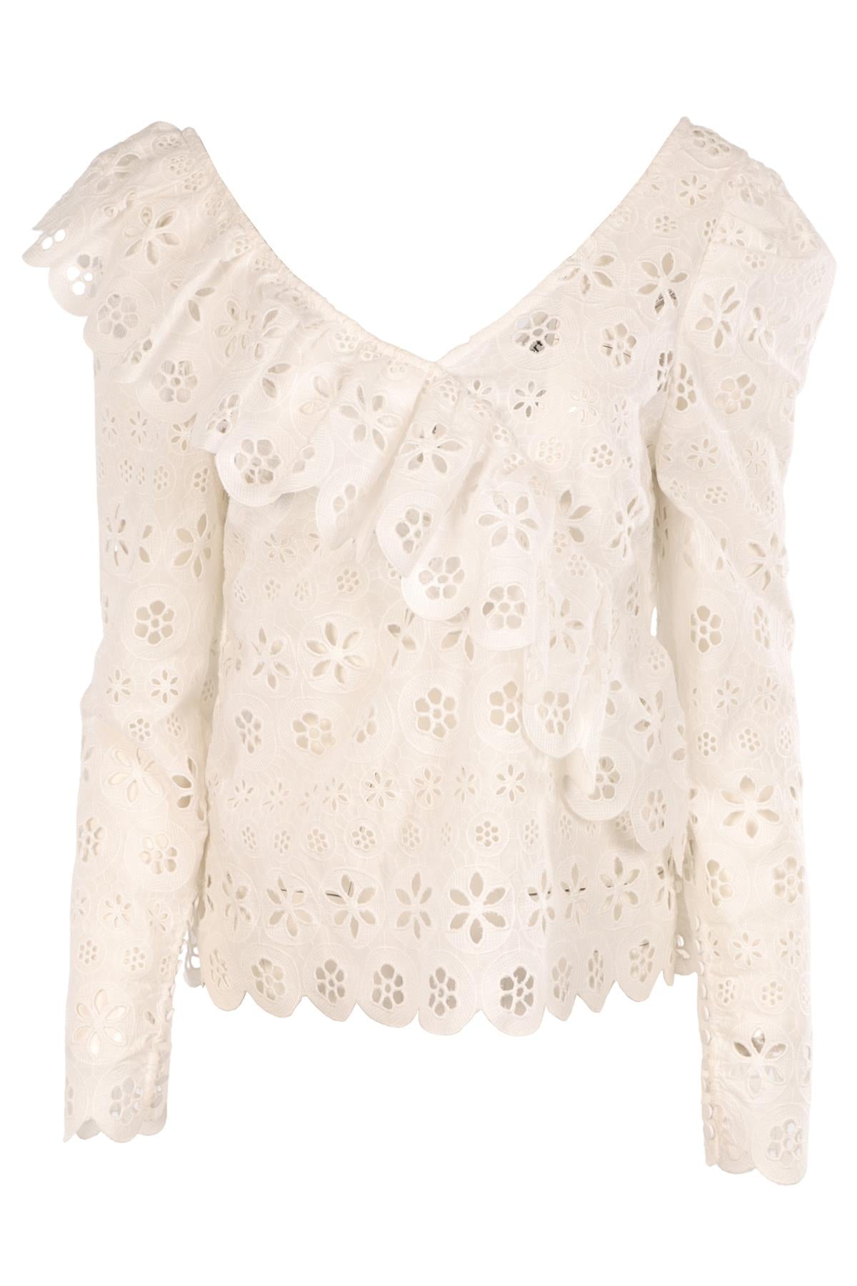 SELF-PORTRAIT WHITE LACE TOP UK 10