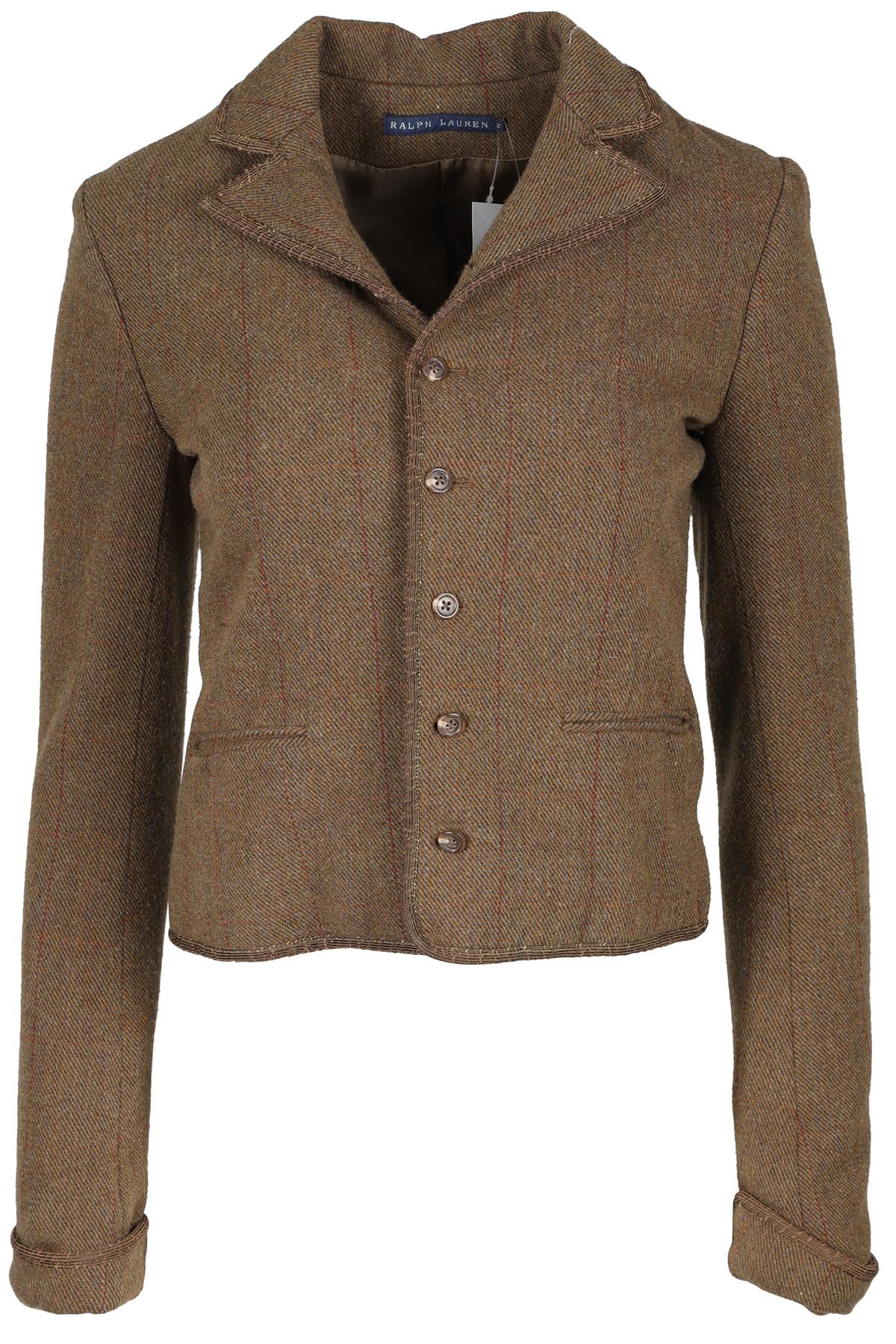 RALPH LAUREN GREEN WOOL BLAZER US 2 UK 6