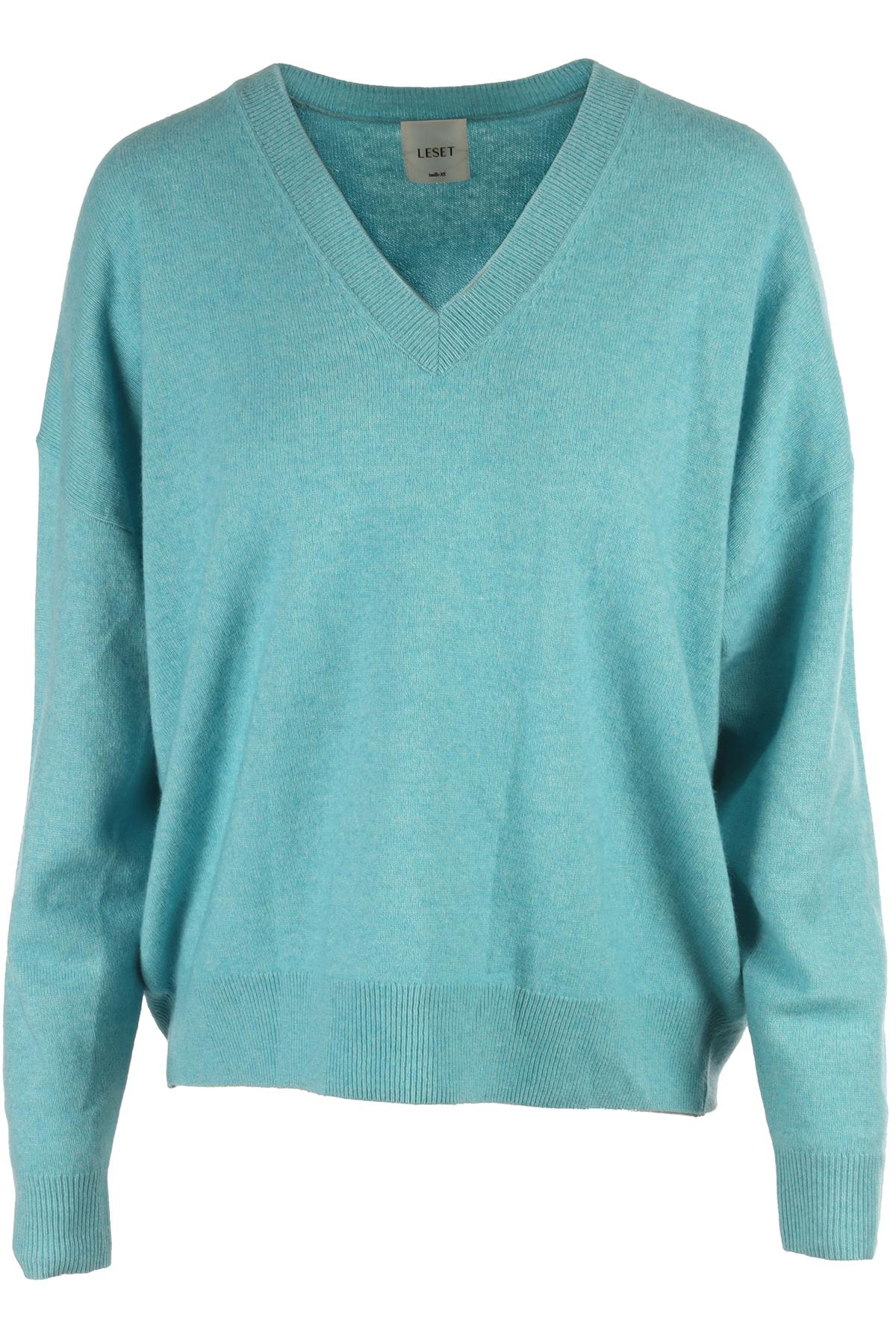 LESET BLUE WOOL SWEATER XSMALL