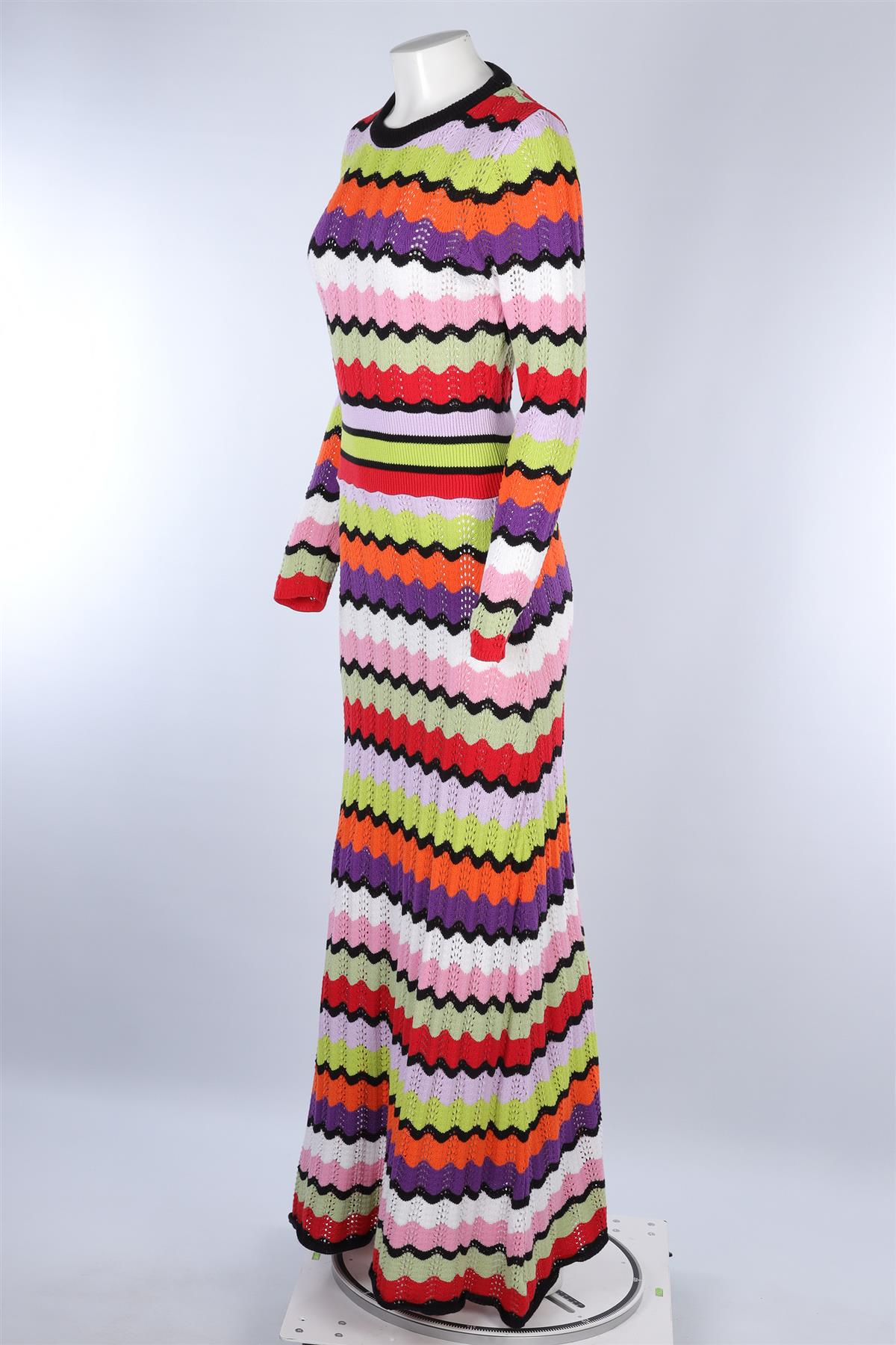 OLIVIA RUBIN MULTI COTTON MAXI DRESS LARGE