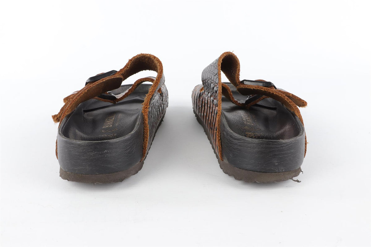BIRKENSTOCK BROWN LEATHER SANDALS EU 38 UK 5 US 8