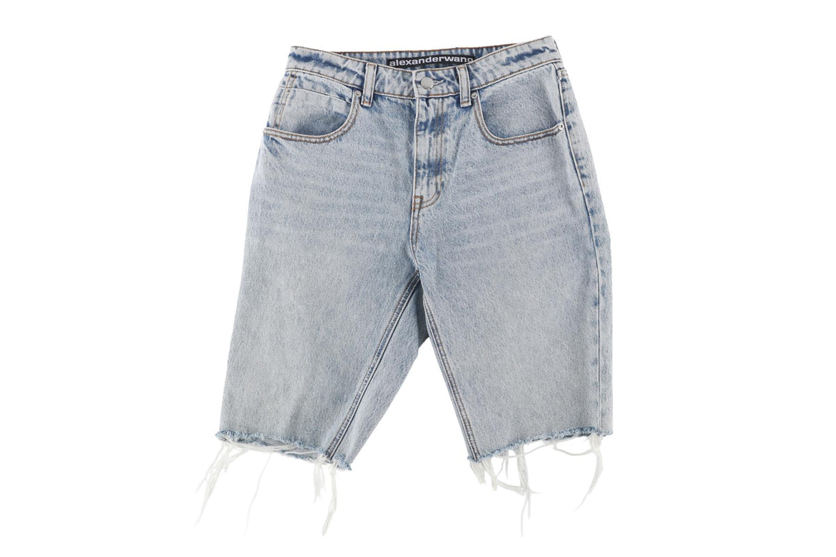 ALEXANDER WANG BLUE DENIM SHORTS W25