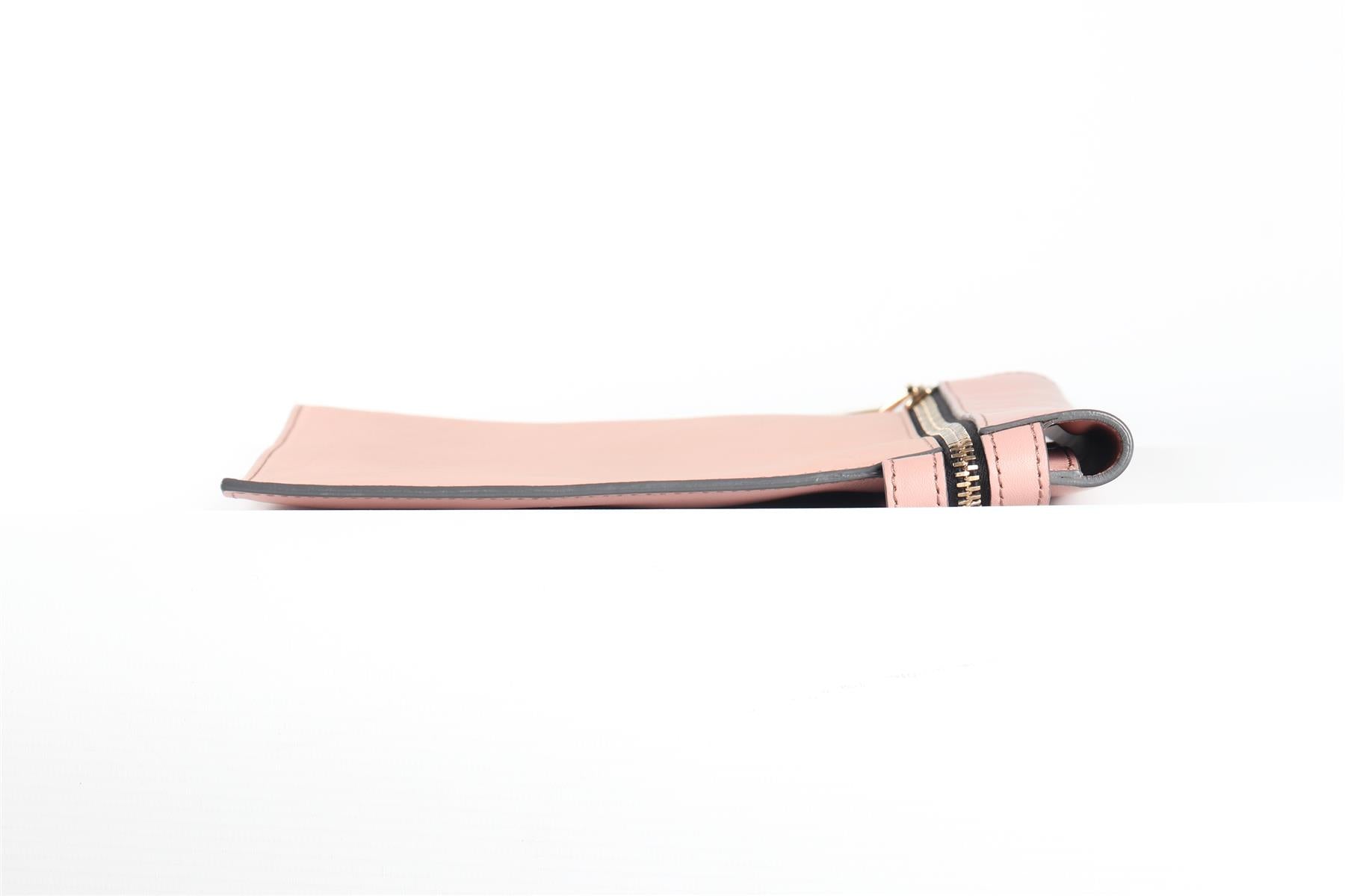 VICTORIA BECKHAM PINK LEATHER CLUTCH