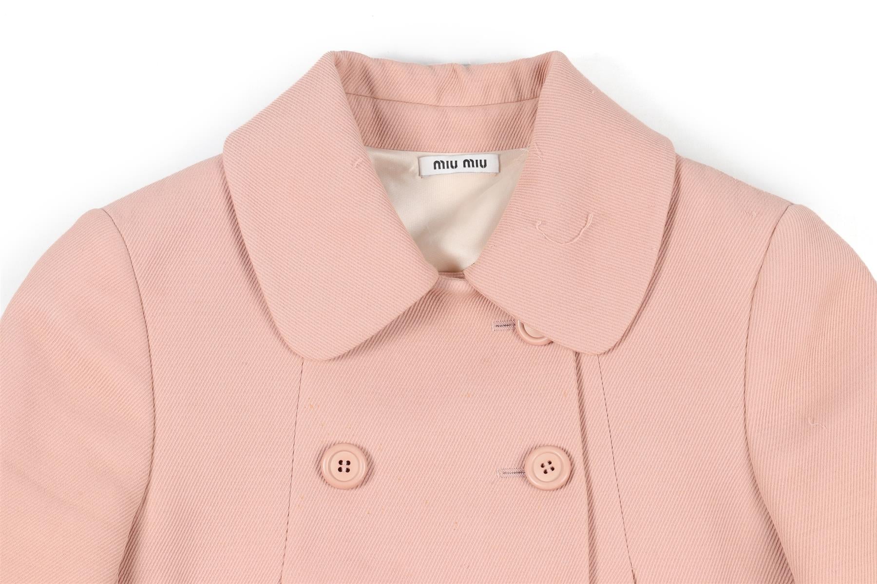 MIU MIU PINK COTTON JACKET IT 36 UK 4
