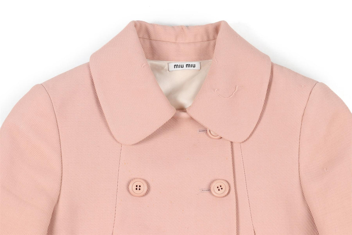 MIU MIU PINK COTTON JACKET IT 36 UK 4