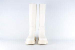 GIA + PERNILLE TEISBAEK WHITE LEATHER KNEE HIGH BOOTS EU 38 UK 5 US 8