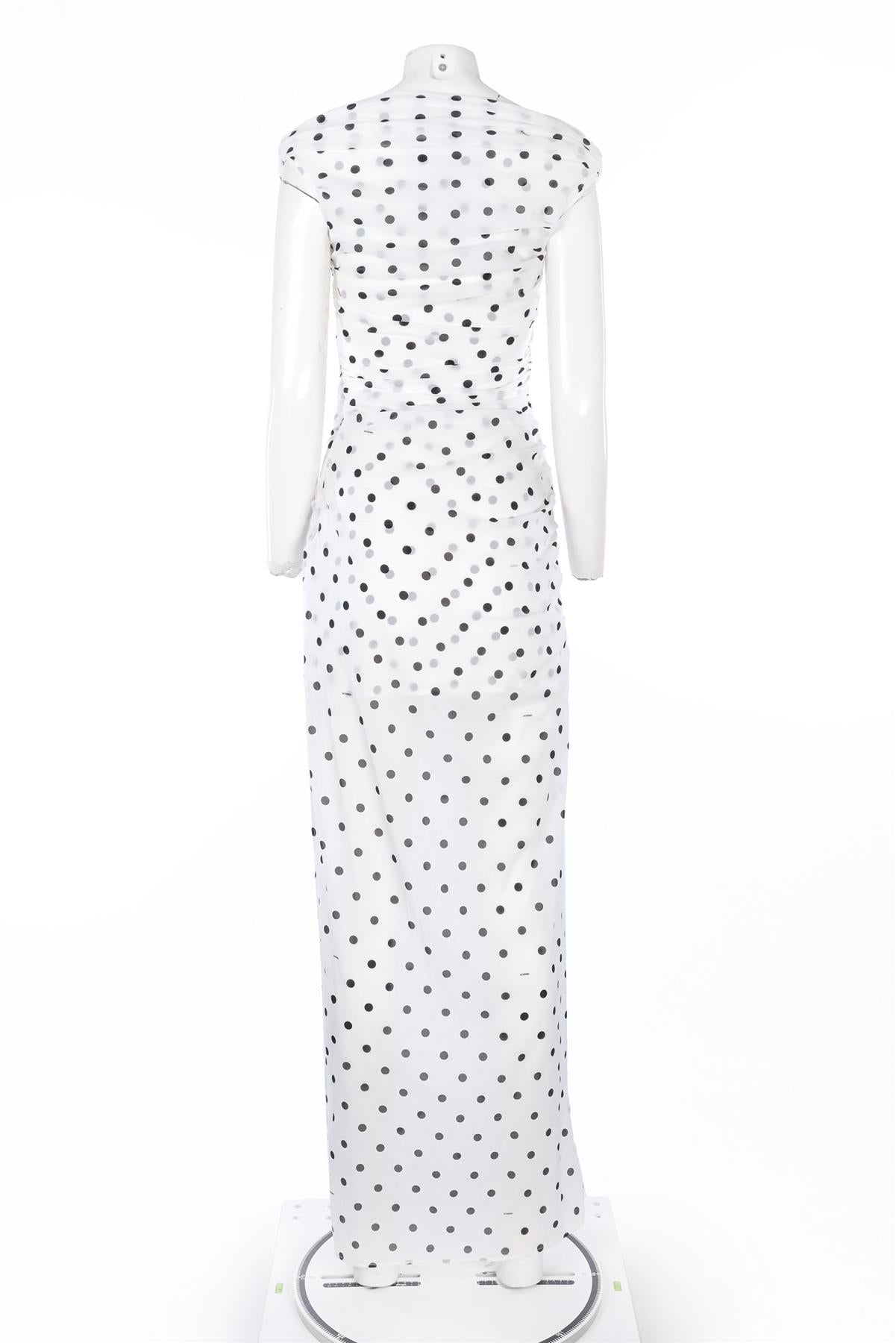 JACQUEMUS WHITE TULLE MAXI DRESS FR 36 UK 8