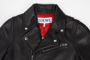 LOEWE BLACK LEATHER JACKET FR 36 UK 8