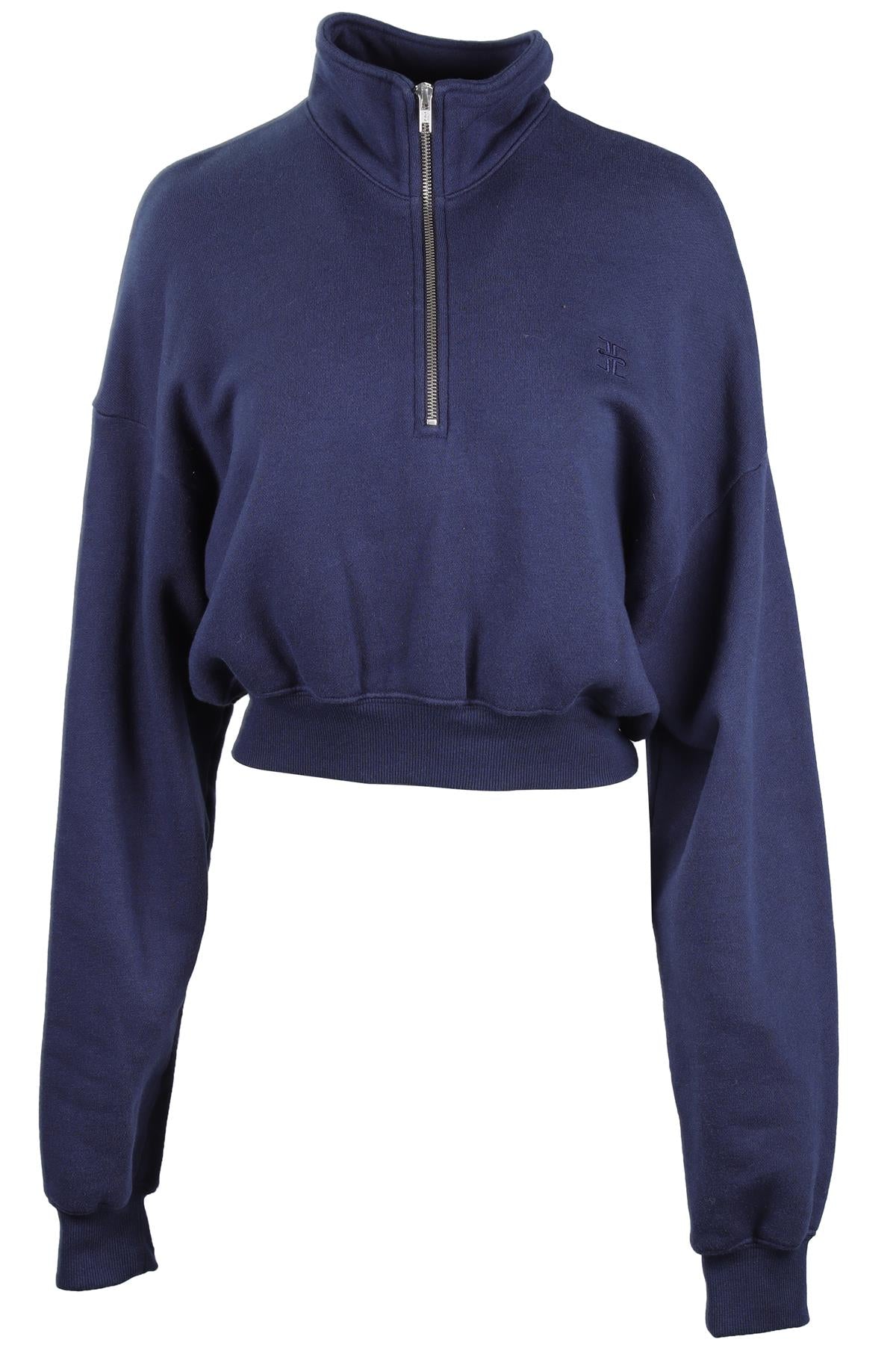 ETERNE NAVY COTTON SWEATSHIRT SMALL
