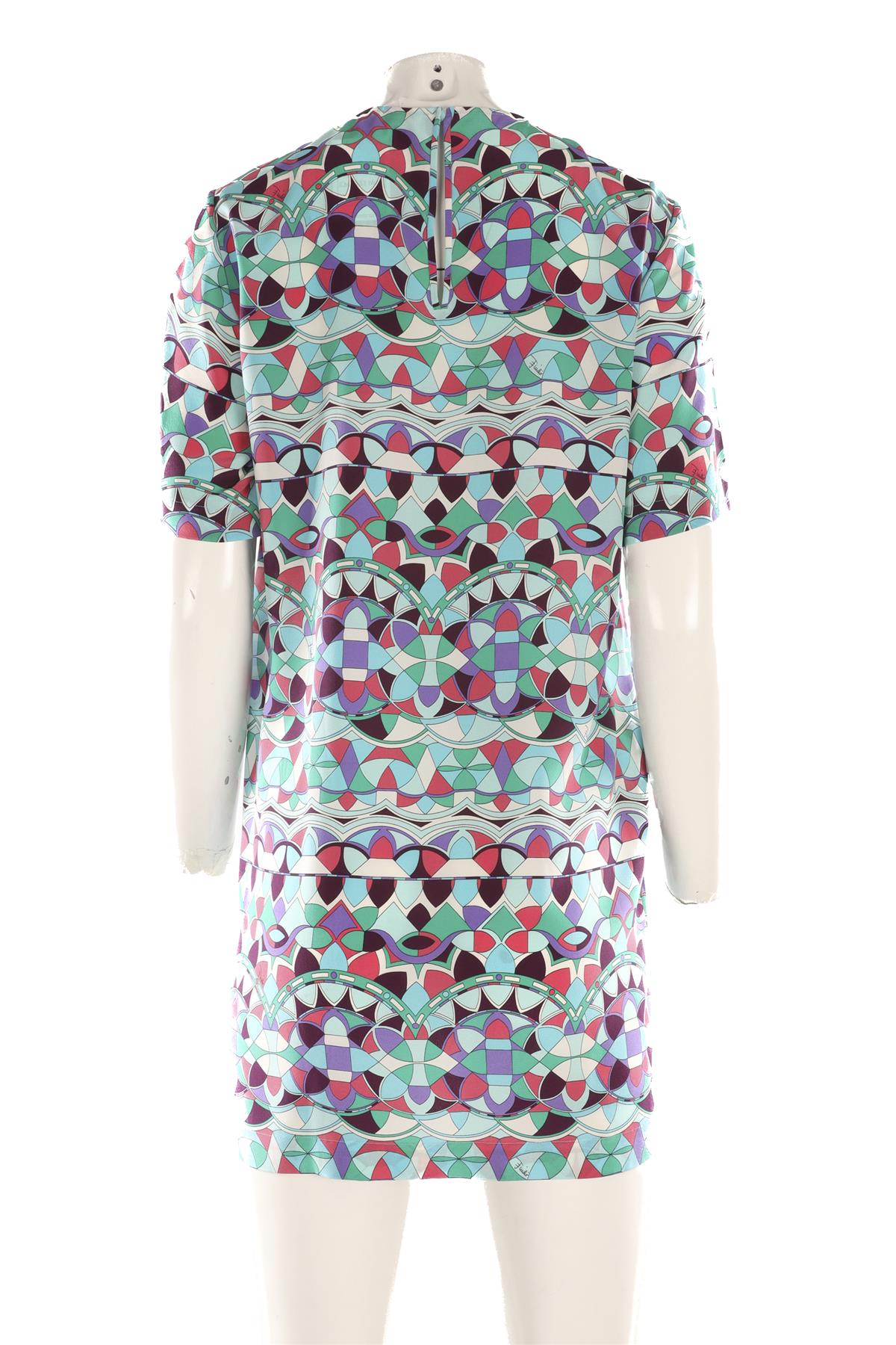 EMILIO PUCCI MULTI SILK MINI DRESS IT 38 UK 6