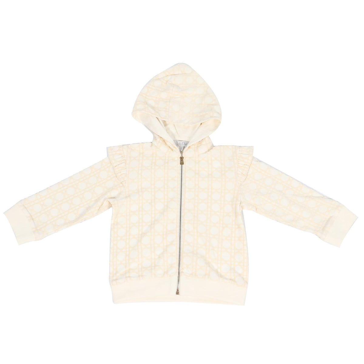 CHRISTIAN DIOR CREAM KIDS GIRLS COTTON HOODIE 24 MONTHS