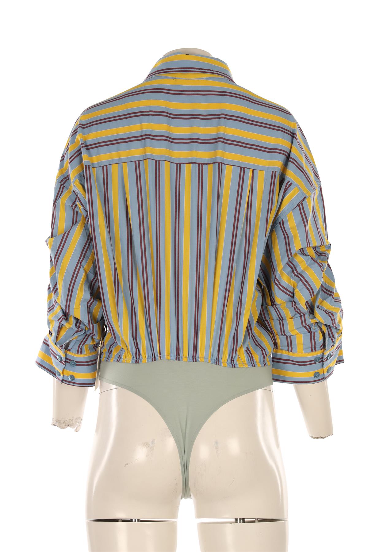 STAUD BLUE COTTON BODYSUIT SMALL