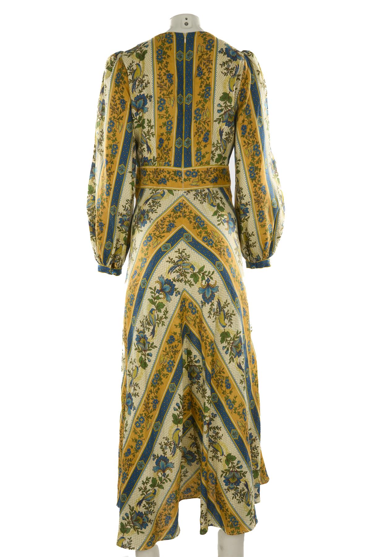 ALEMAIS YELLOW LINEN MAXI DRESS UK 10