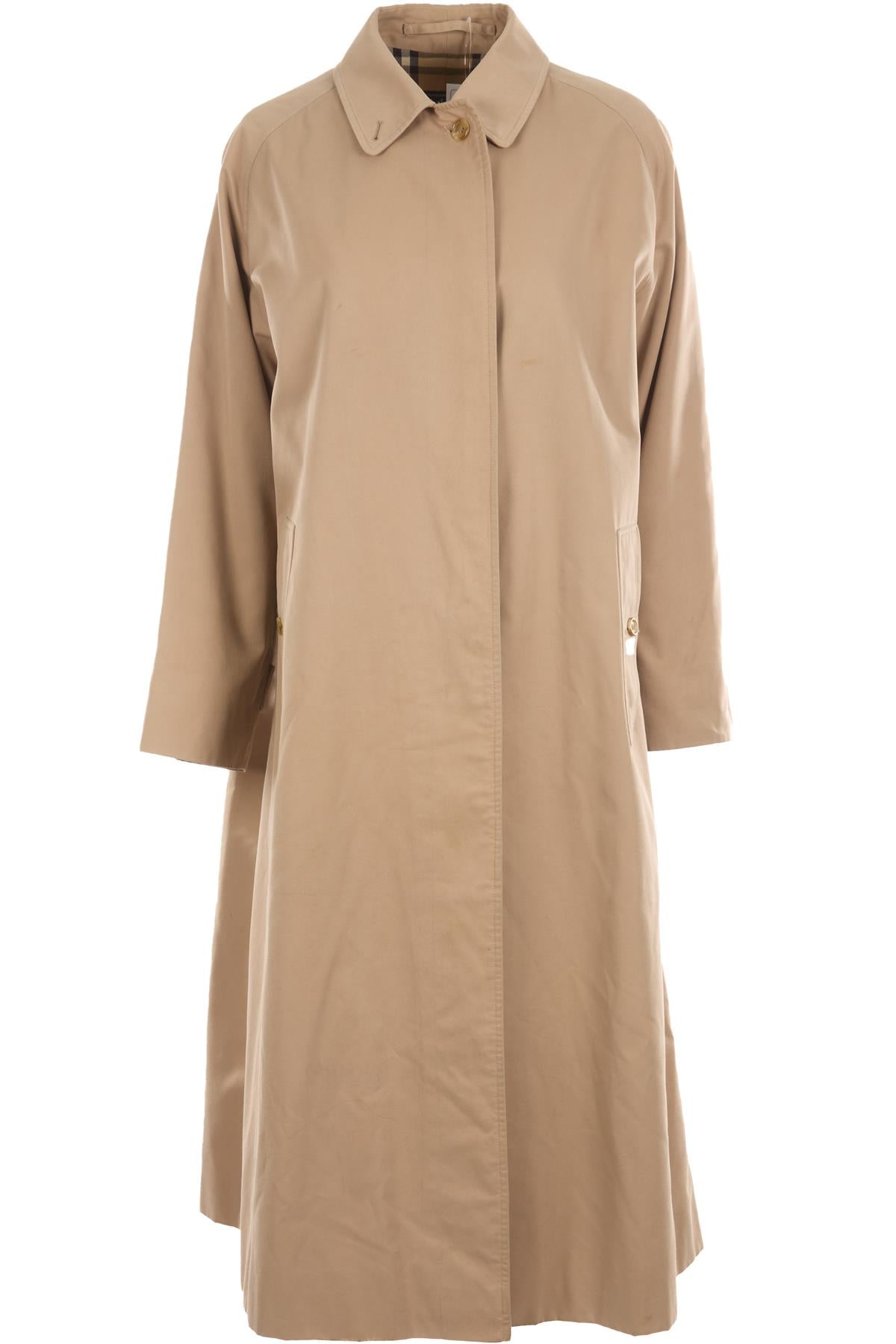 BURBERRY TAN COTTON TRENCH COAT UK 14