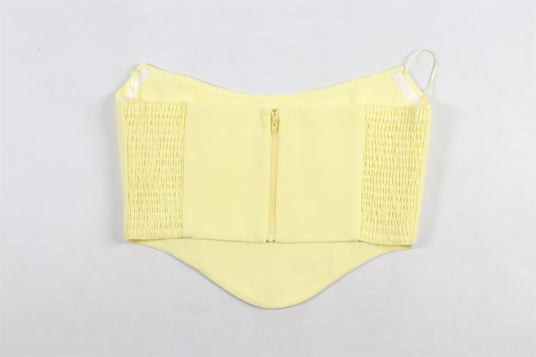 AMANDA UPRICHARD YELLOW CREPE TOP SMALL