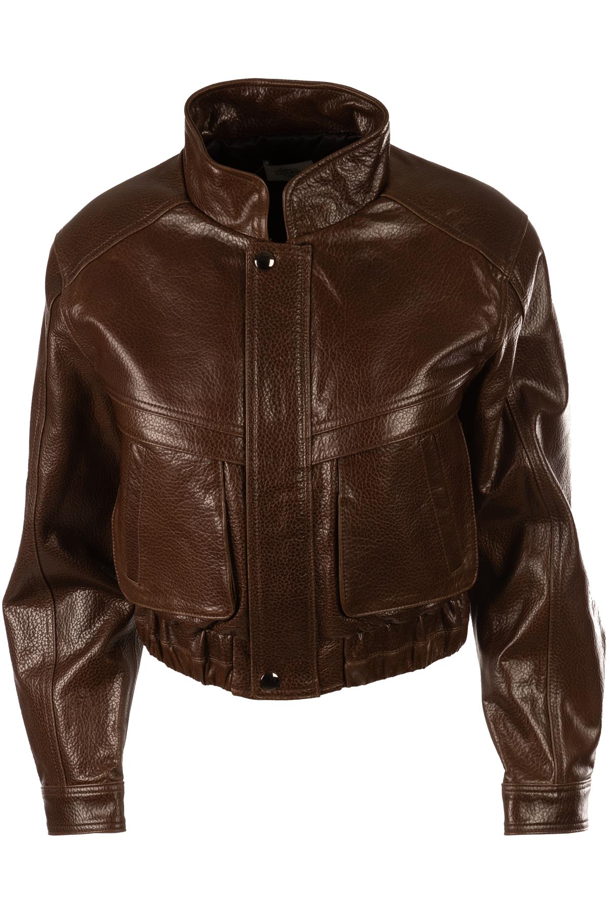 L.CUPPINI BROWN LEATHER JACKET SMALL