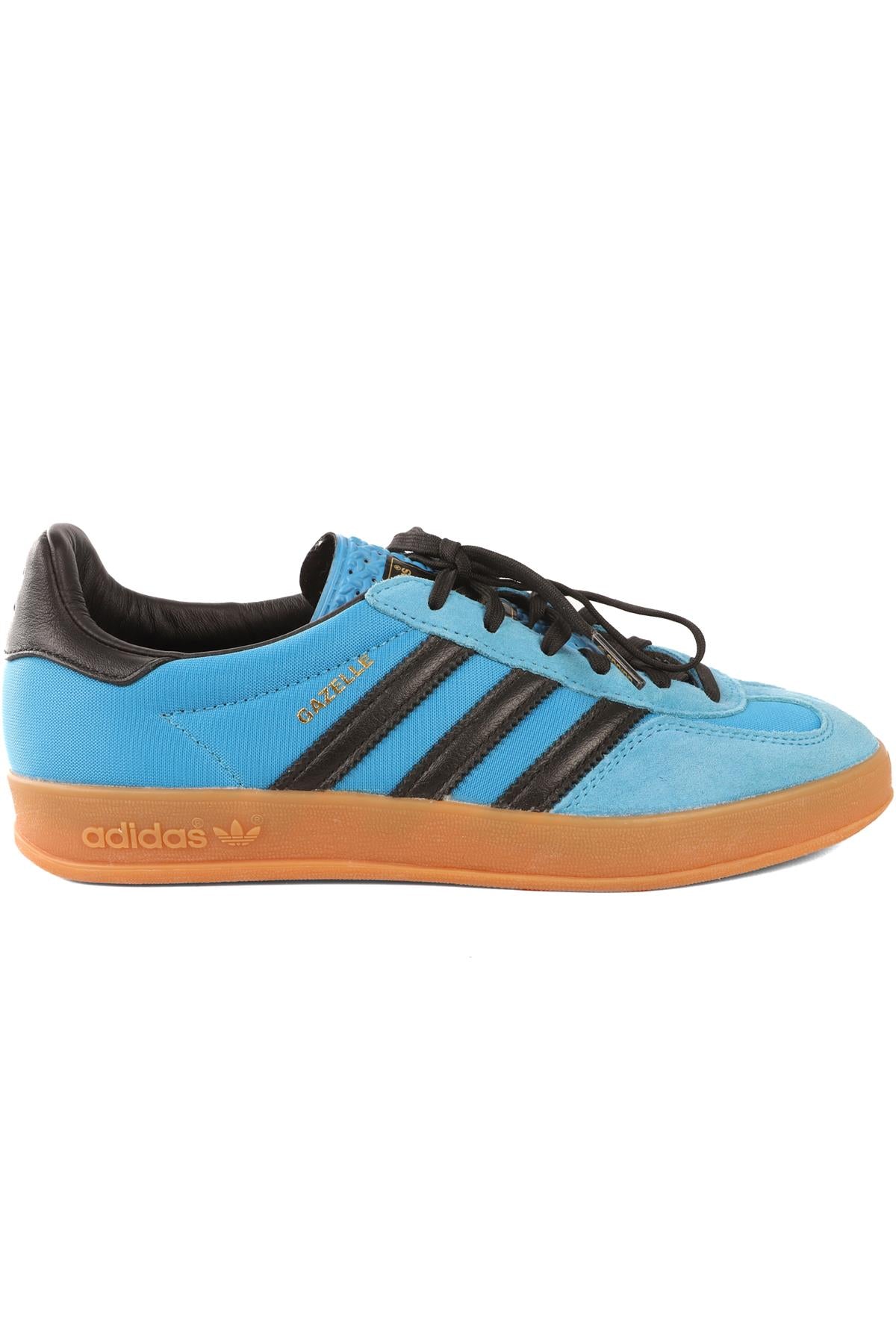 ADIDAS BLUE GAZELLE BRIGHT BLUE BLACK GUM SNEAKERS EU 38 2/3 UK 5.5 US 7