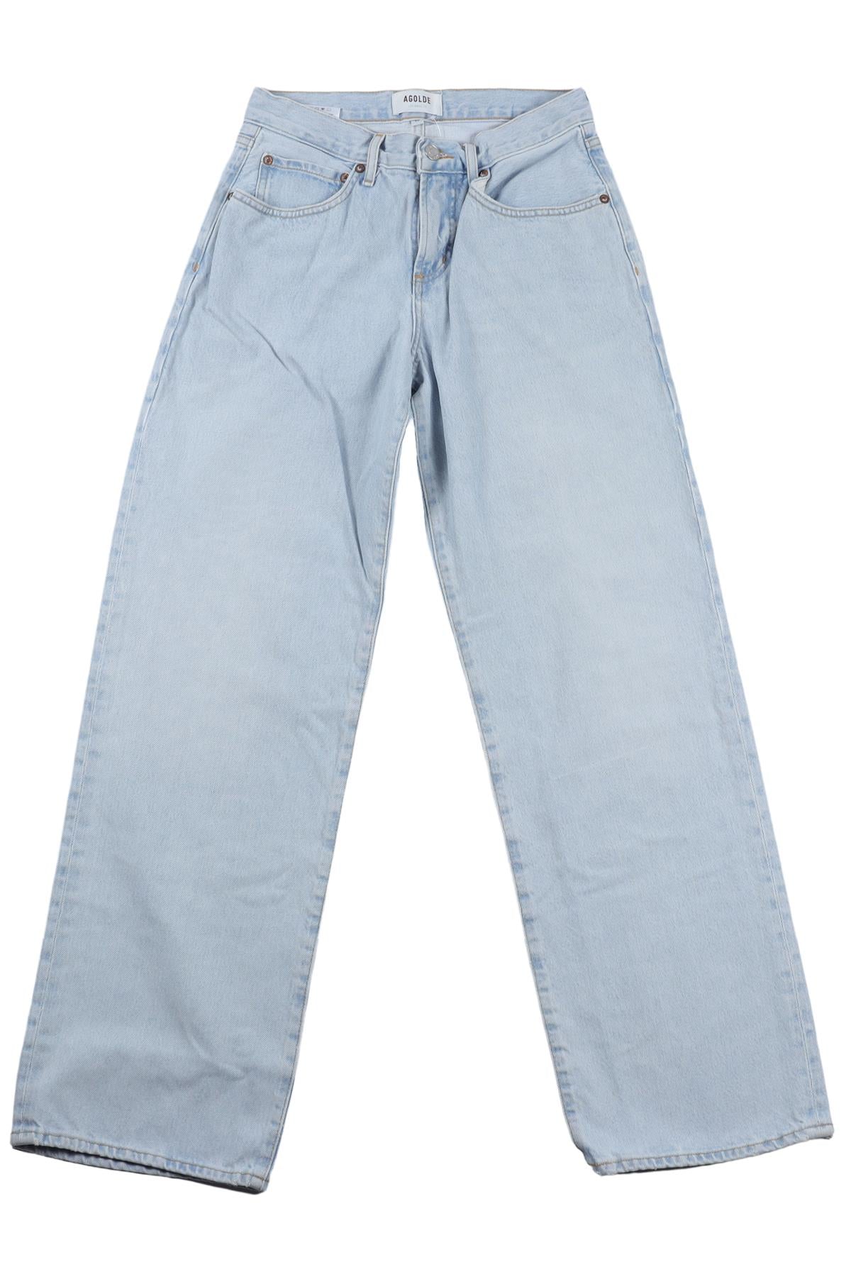 AGOLDE BLUE HIGH RISE WIDE LEG JEANS W23 UK 4