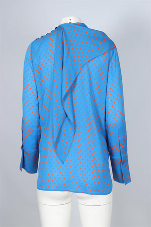 JOSEPH BLUE SILK TOP FR 36 UK 8