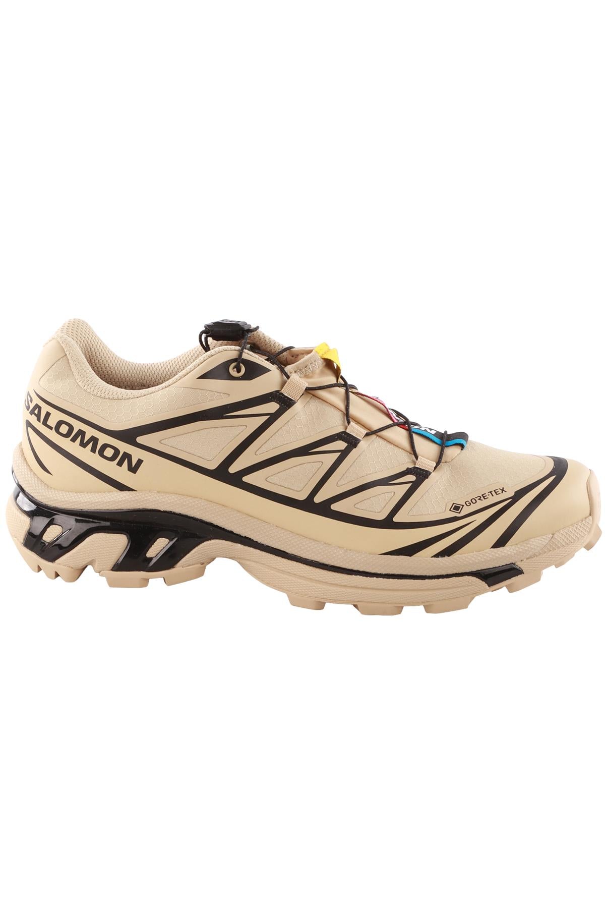SALOMON BEIGE XT-6 SAFARI/SAFARI/BLACK SNEAKERS EU 39 1/3 UK 6 US 7.5
