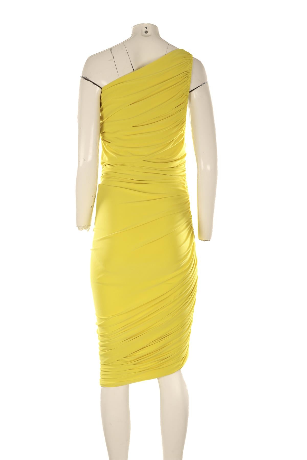 NORMA KAMALI YELLOW JERSEY MAXI DRESS SMALL
