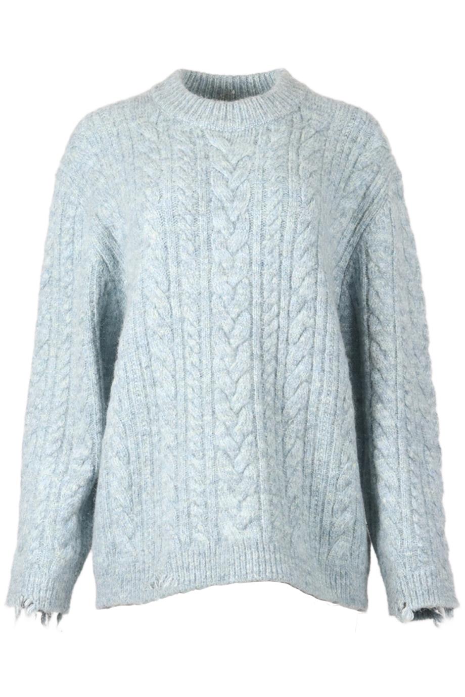 HOLZWEILER DISTRESSED WOOL BLEND SWEATER SMALL