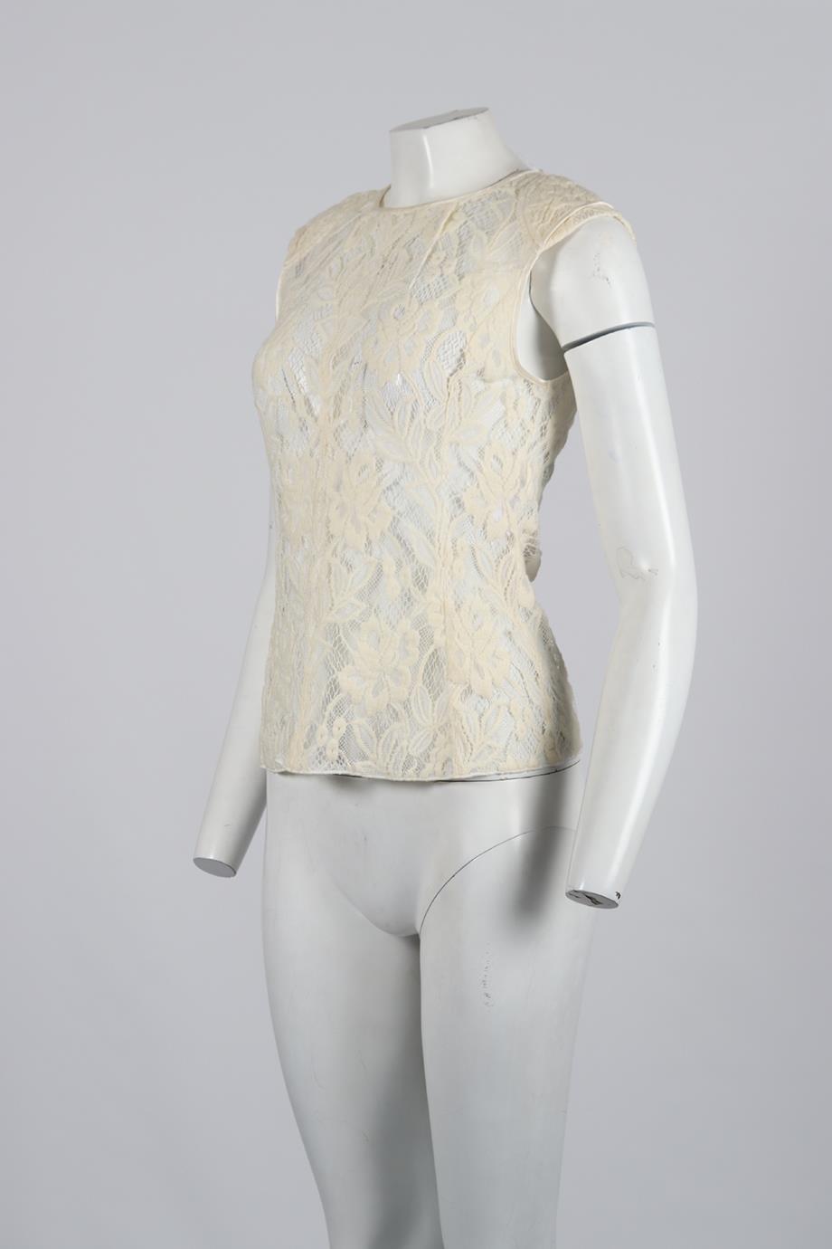 NINA RICCI LACE WOOL BLEND TOP FR 40 UK 12