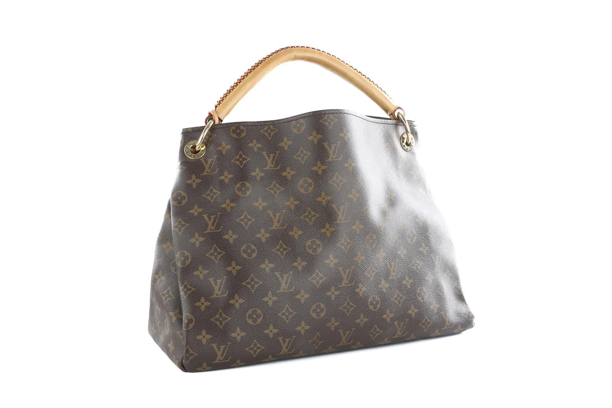 LOUIS VUITTON BROWN 2015 ARTSY GM MONOGRAM COAT CANVAS SHOULDER BAG