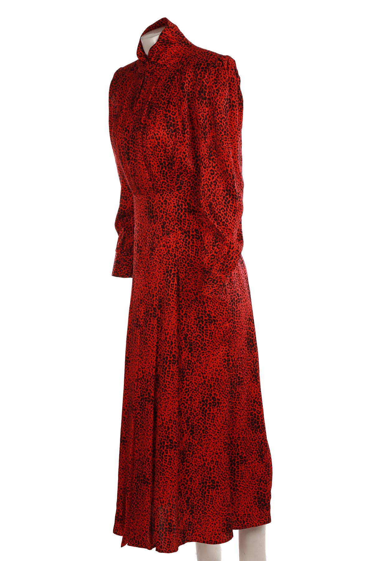 ALESSANDRA RICH RED SILK MAXI DRESS IT 40 UK 8