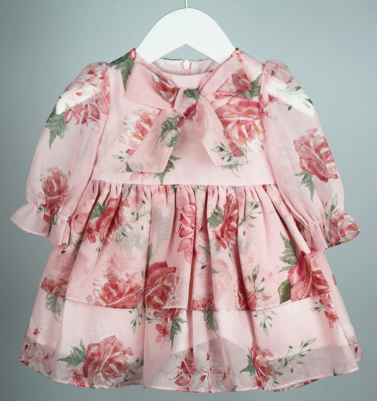 PATACHOU BABY GIRLS FLORAL CHIFFON DRESS 6 MONTHS