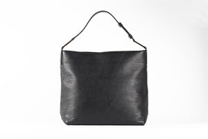 LANCEL BLACK LEATHER SHOULDER BAG