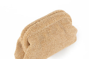 THE ROW BEIGE MIRA RAFFIA CLUTCH