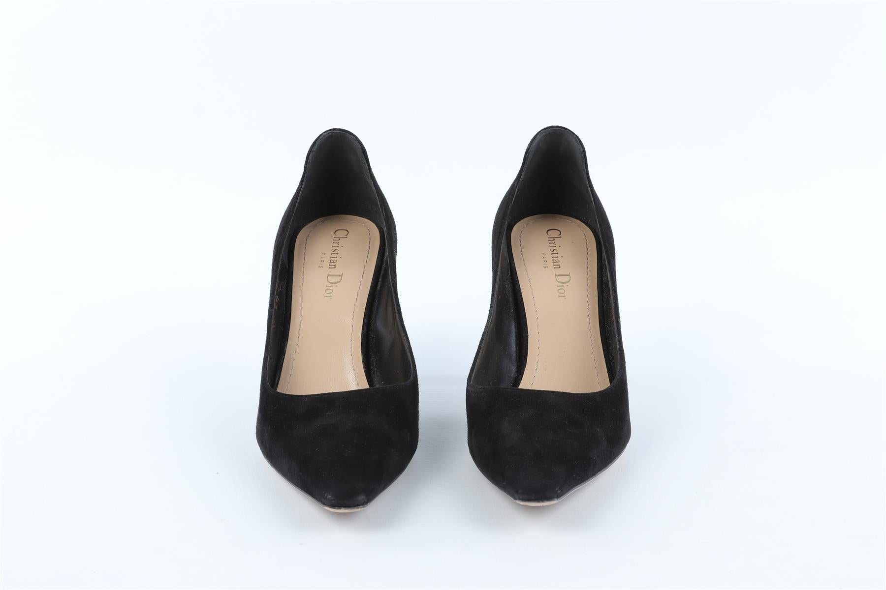 CHRISTIAN DIOR BLACK SUEDE PUMPS EU 38 UK 5 US 8