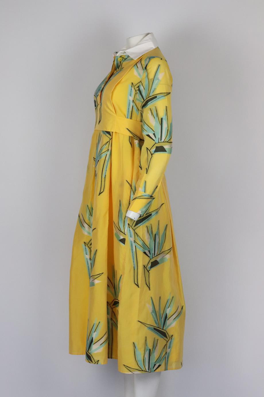 FENDI JACQUARD COTTON BLEND MIDI DRESS IT 40 UK 8