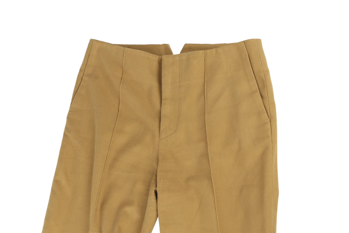 CHLOÉ TAN COTTON FLARED PANTS FR 36 UK 8