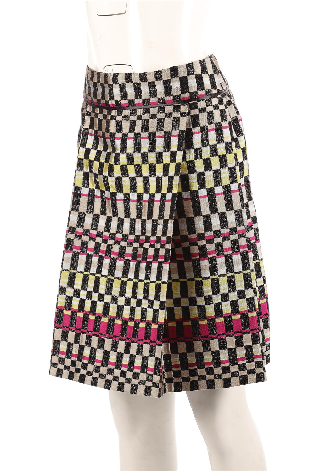 BOTTEGA VENETA MULTI SILK SKIRT IT 46 UK 14