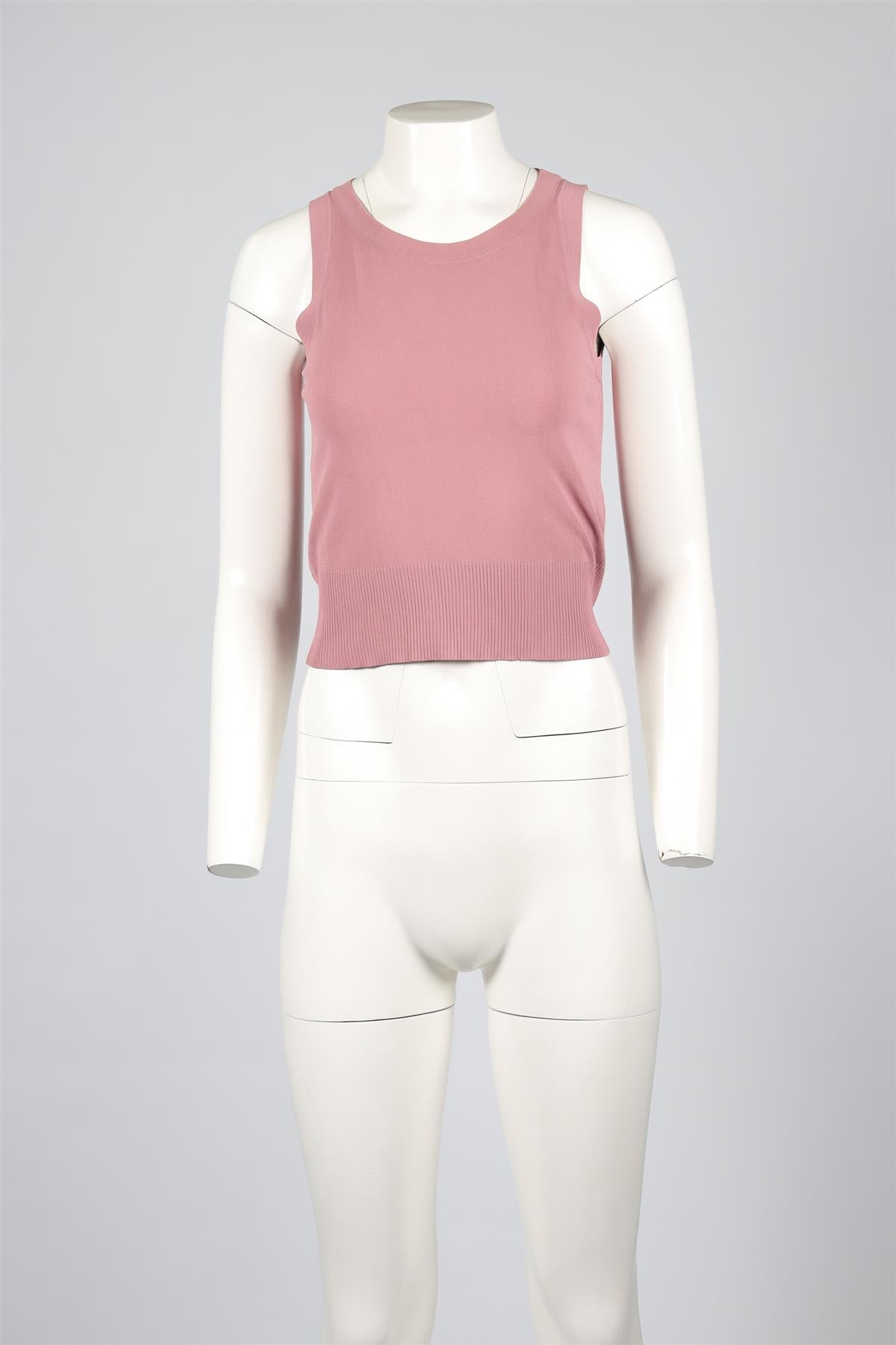 ALAÏA PINK KNIT TOP FR 38 UK 10