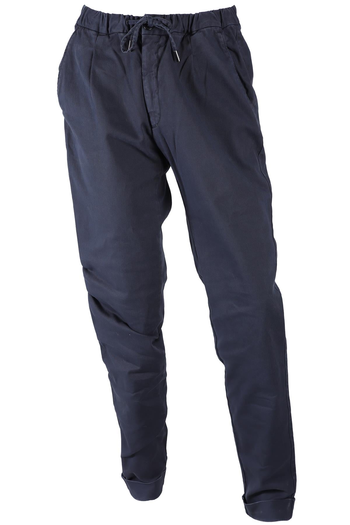 THOM SWEENEY NAVY MEN'S COTTON STRAIGHT LEG PANTS IT 52 UK/US 36