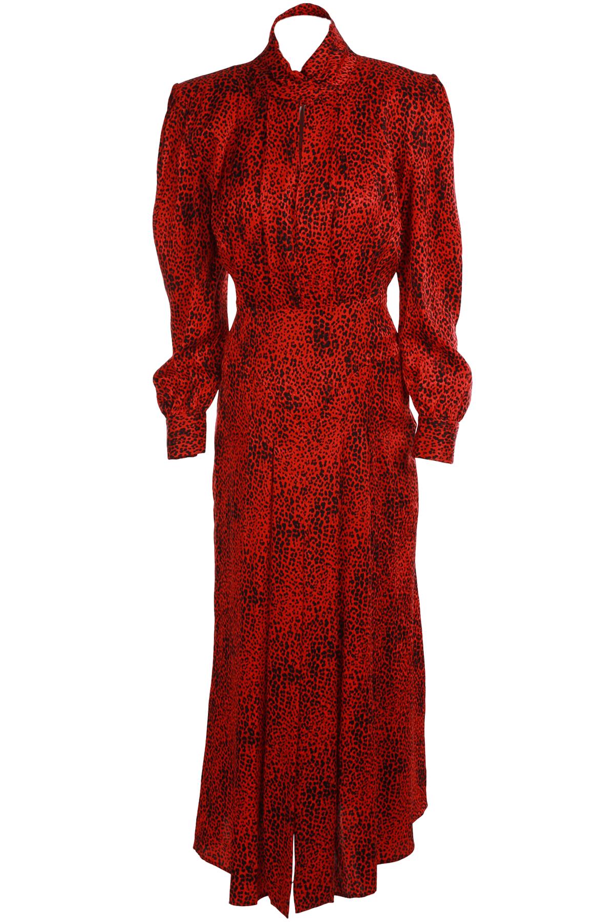 ALESSANDRA RICH RED SILK MAXI DRESS IT 40 UK 8