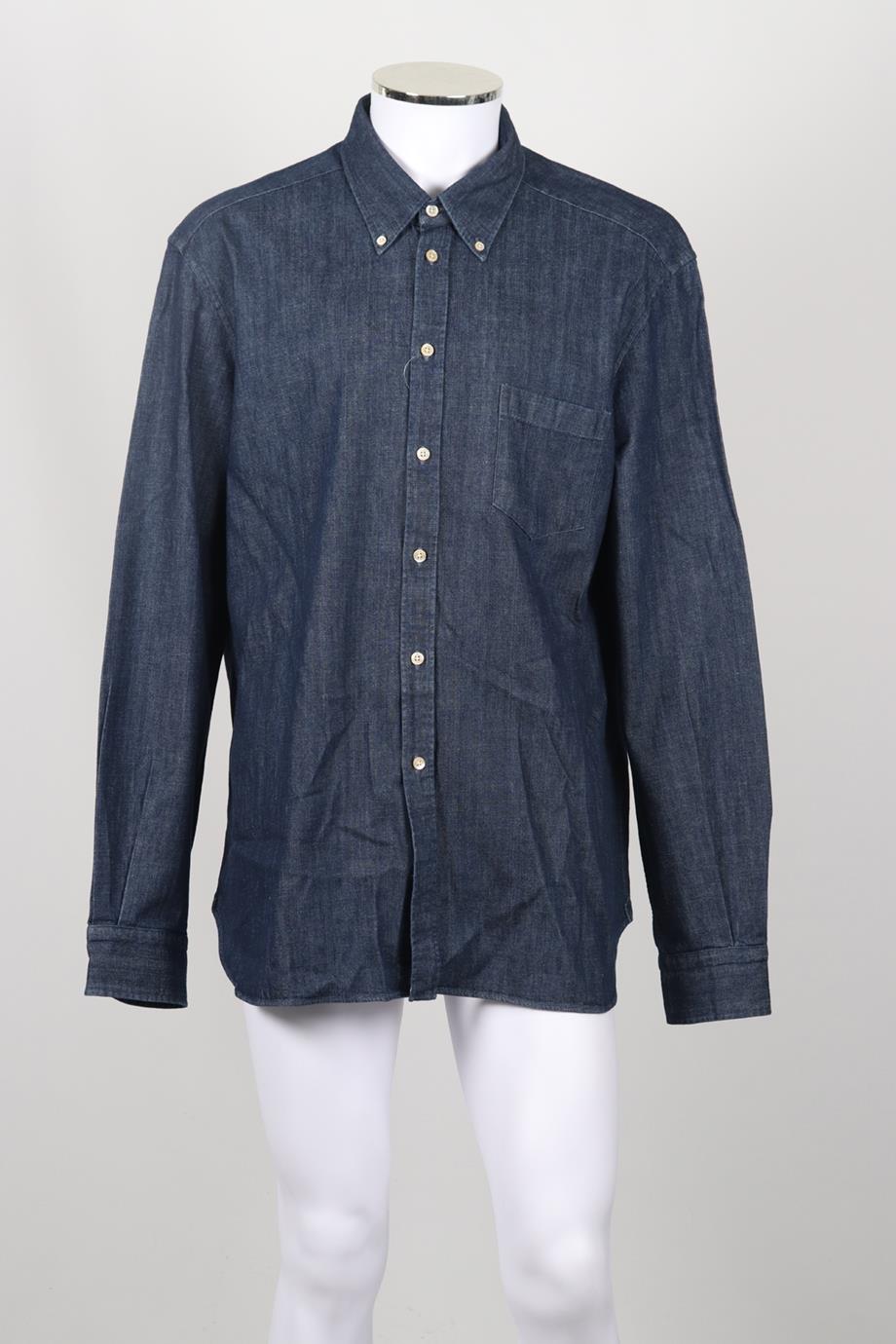 BOGLIOLI MEN'S COTTON CHAMBRAY SHIRT UK/US CHEST 46