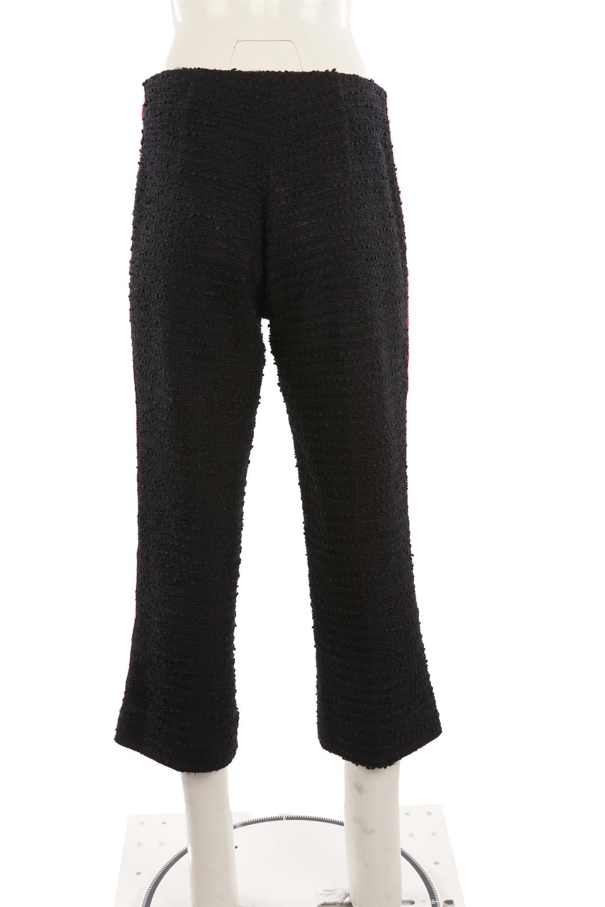 GUCCI BLACK COTTON STRAIGHT LEG PANTS IT 42 UK 10