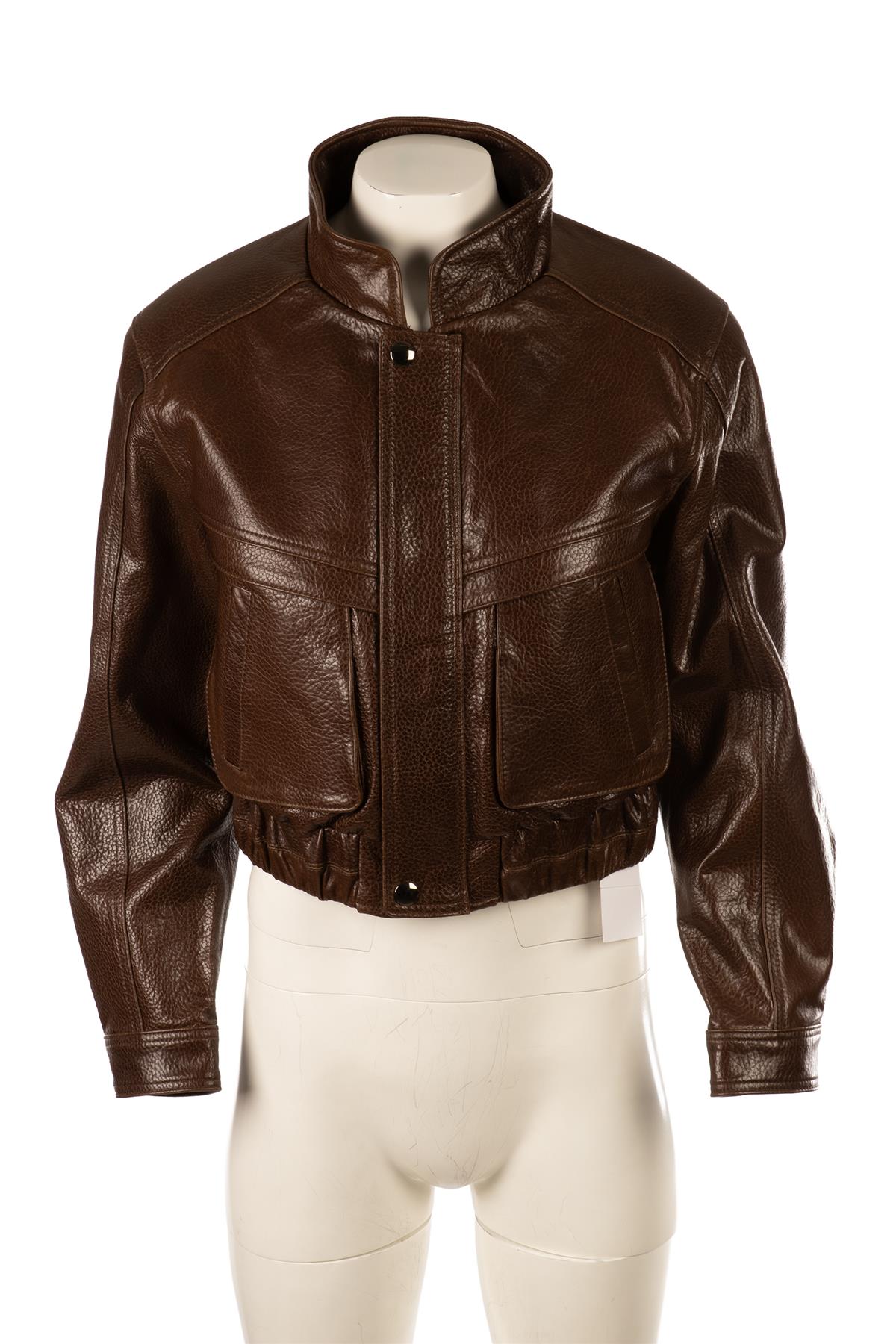 L.CUPPINI BROWN LEATHER JACKET SMALL