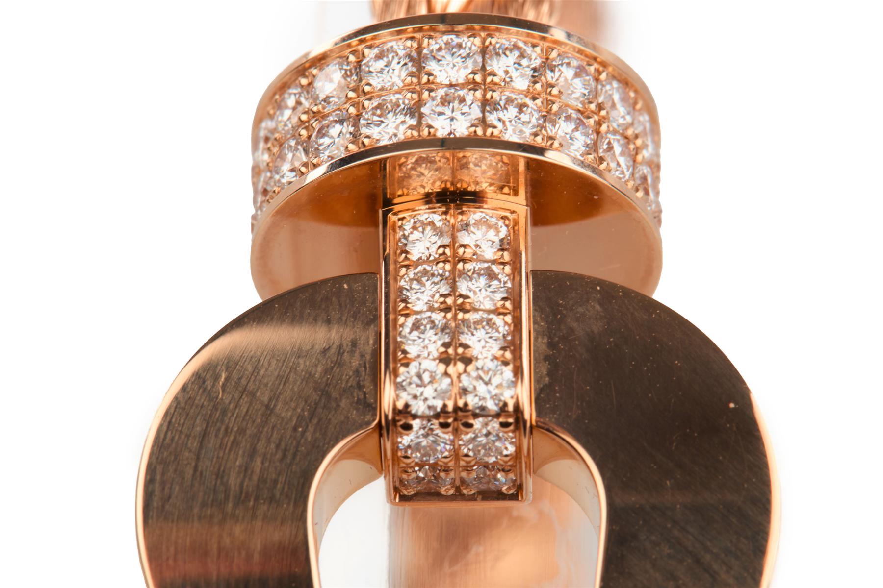 FRED FORCE 10 EXTRA LARGE 18K ROSE GOLD BRACELET 19.7 CM