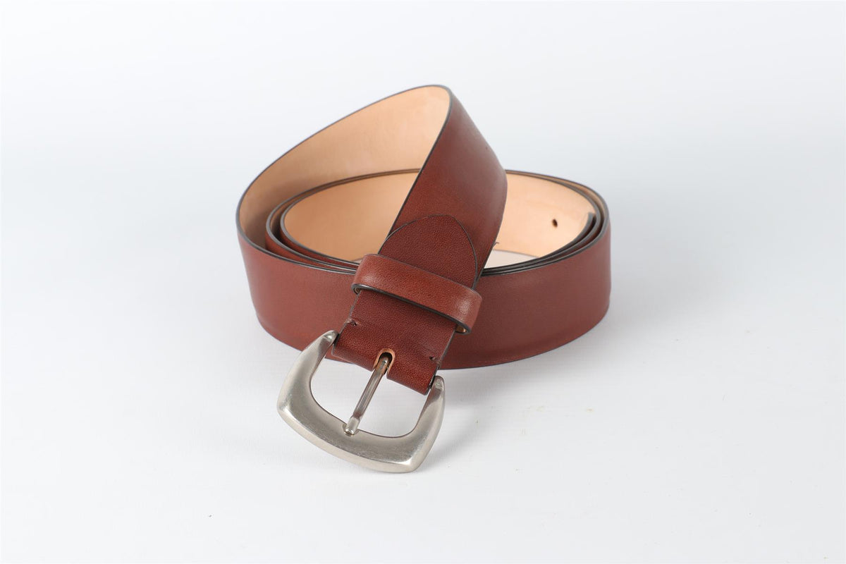 MAISON MARGIELA BROWN MEN'S LEATHER BELT