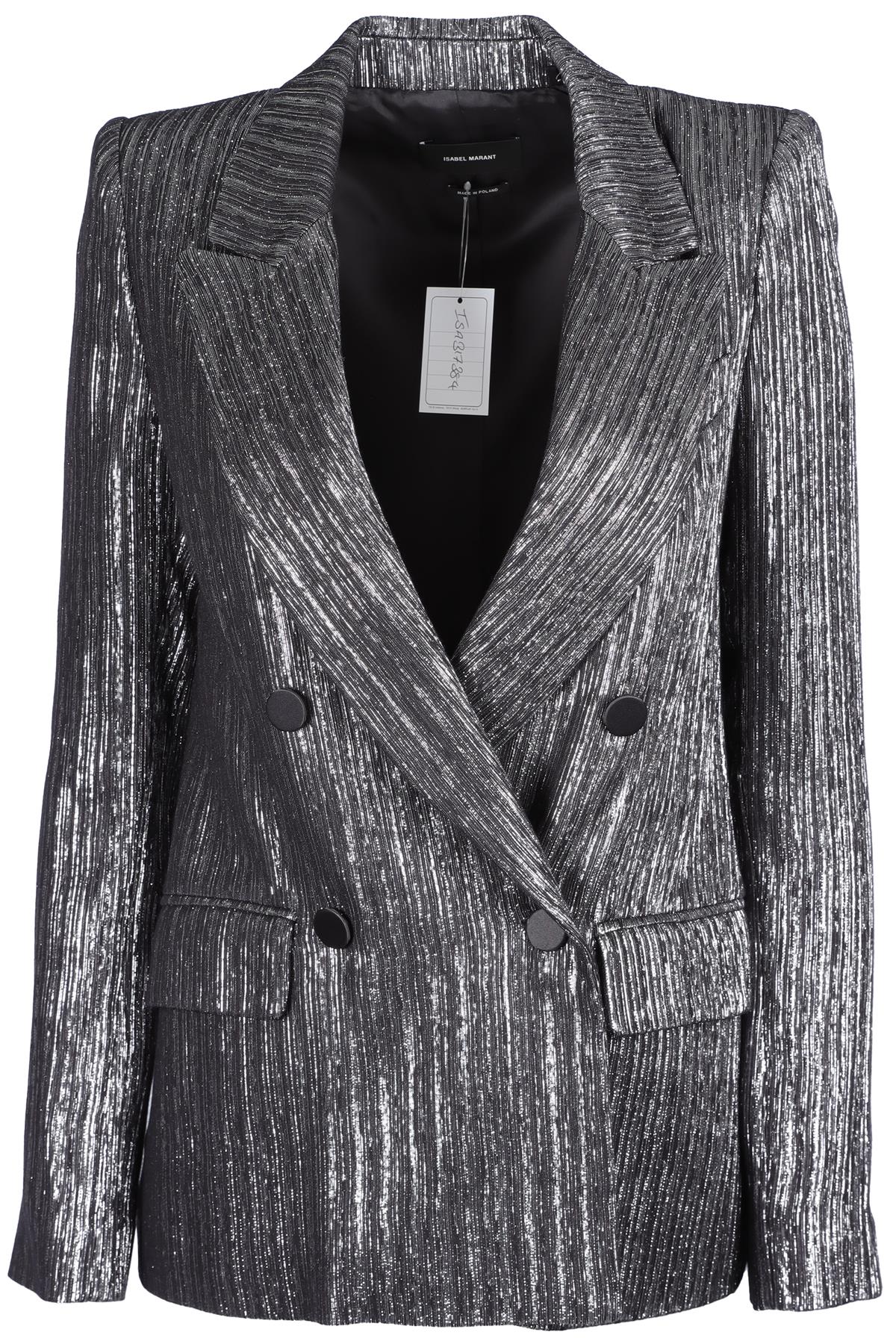 ISABEL MARANT SILVER LUREX BLAZER FR 38 UK 10