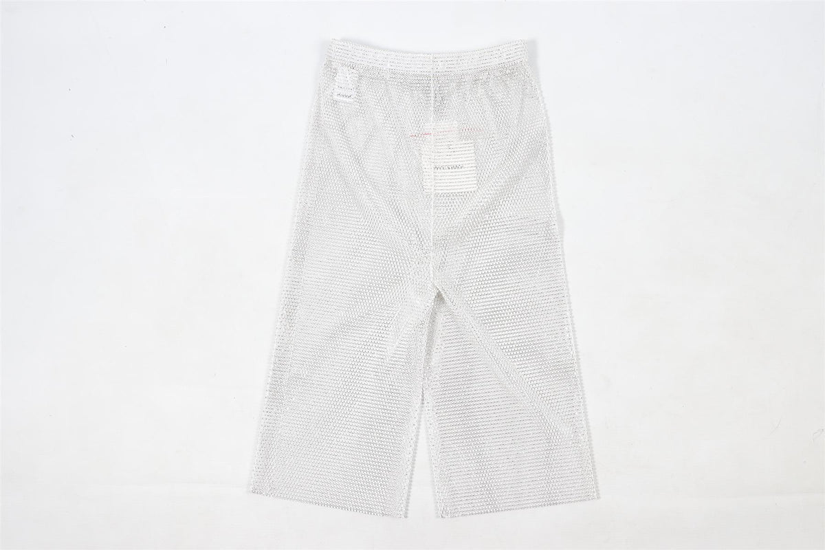 MACH & MACH SILVER CRYSTAL SHORTS UK 10 US 6