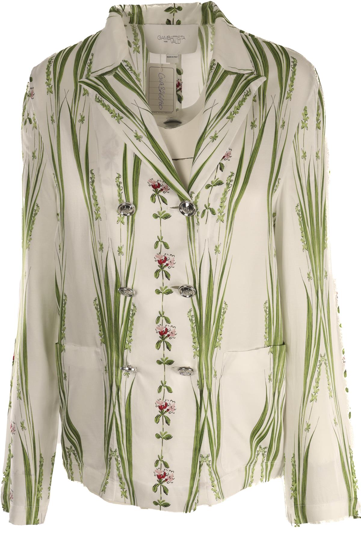GIAMBATTISTA VALLI IVORY WOVEN SHIRT IT 42 UK 10