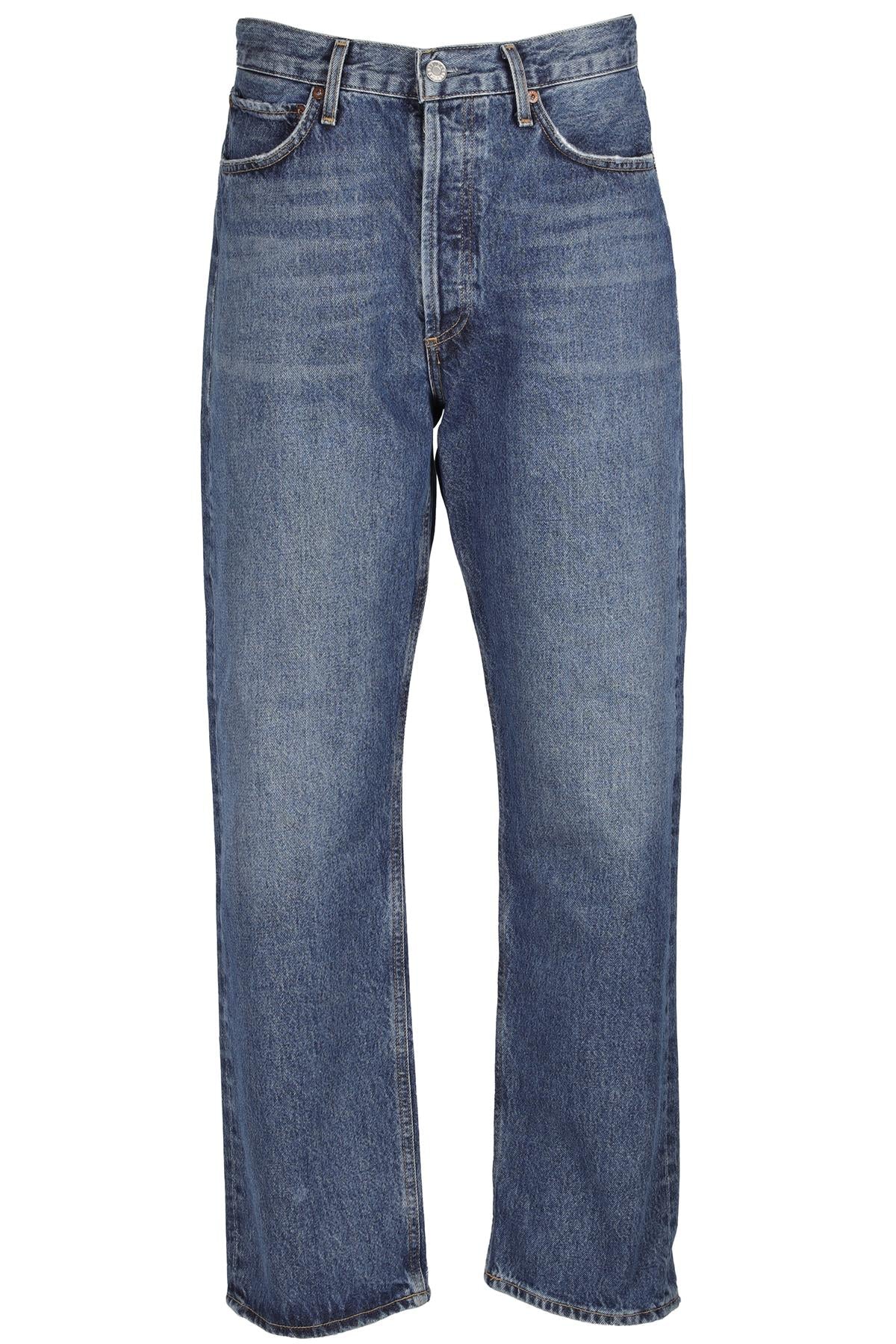 AGOLDE BLUE HIGH RISE STRAIGHT LEG JEANS W29 UK 10-12