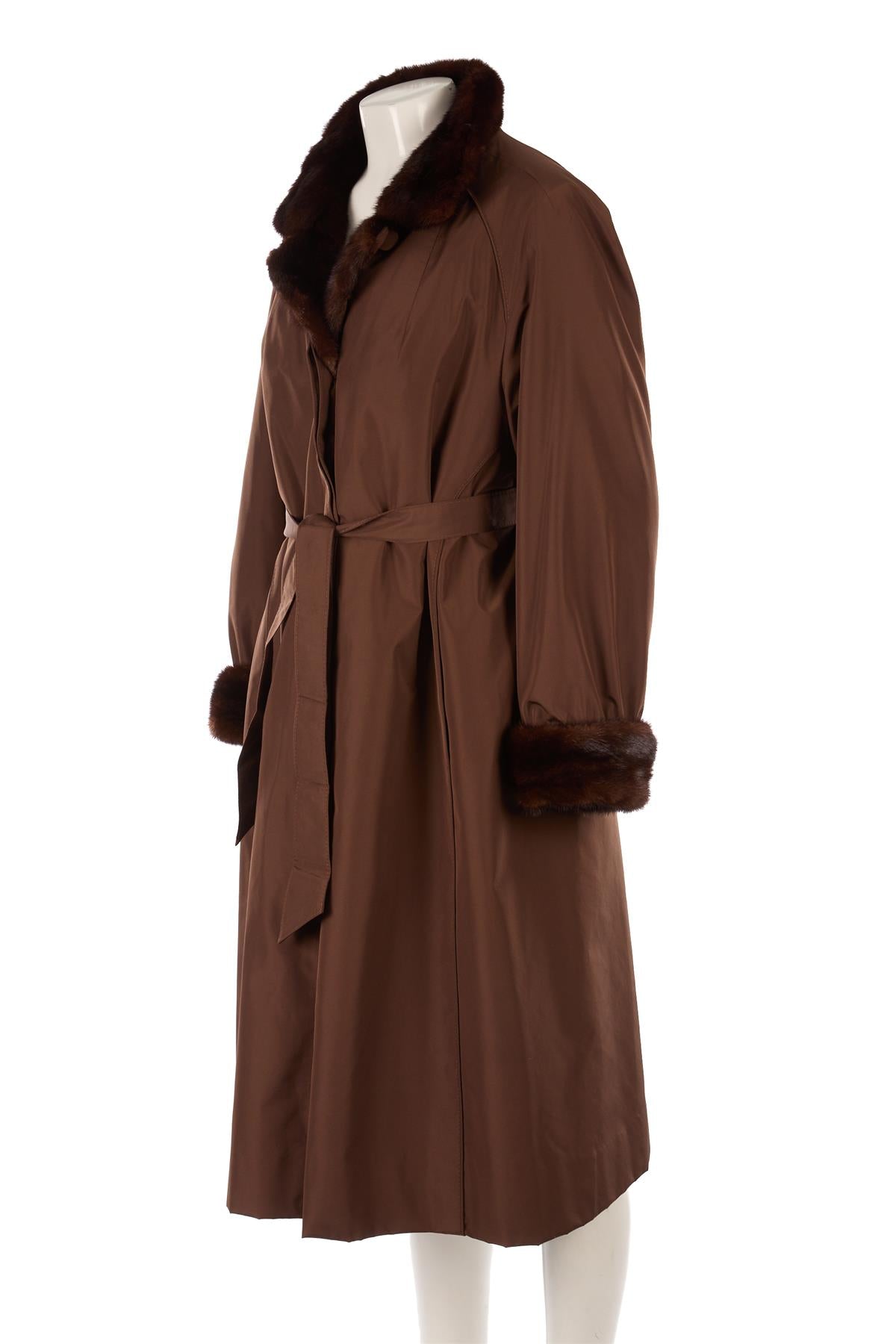 LISBETH BUCHLER MINK AND RABBIT FUR COAT LARGE